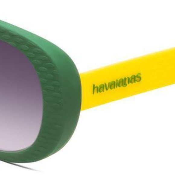 Havaianas RIO/M Retro Sunglasses in Matte Green Yellow 54 mm New - Picture 7 of 7